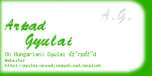 arpad gyulai business card